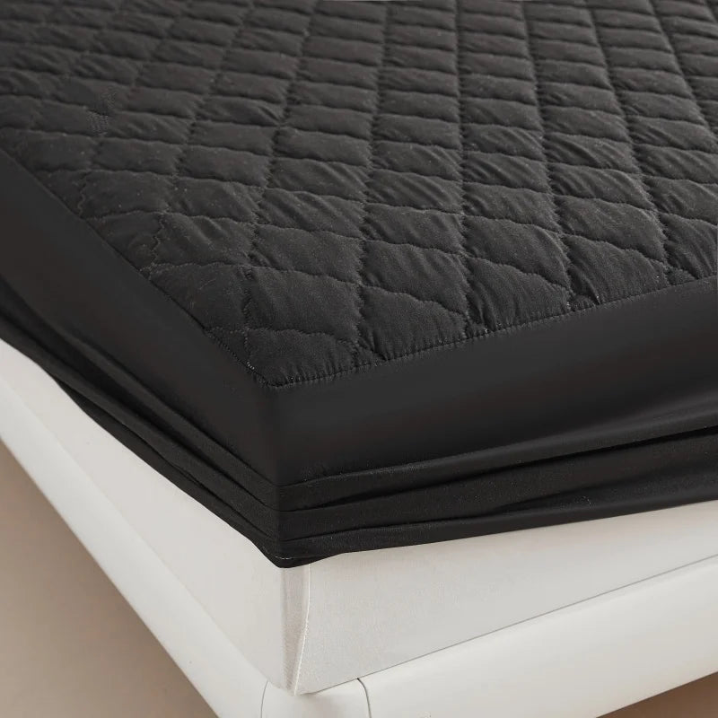 Waterproof Quilted Mattress Protector Anti Dust Mite Air Permeable