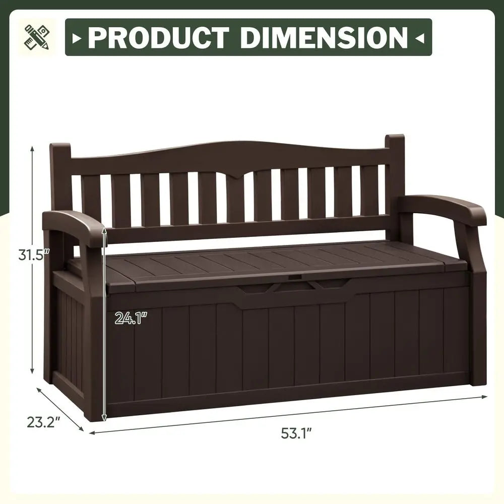 Outdoor Storage Bench With Hidden Lockable Storage