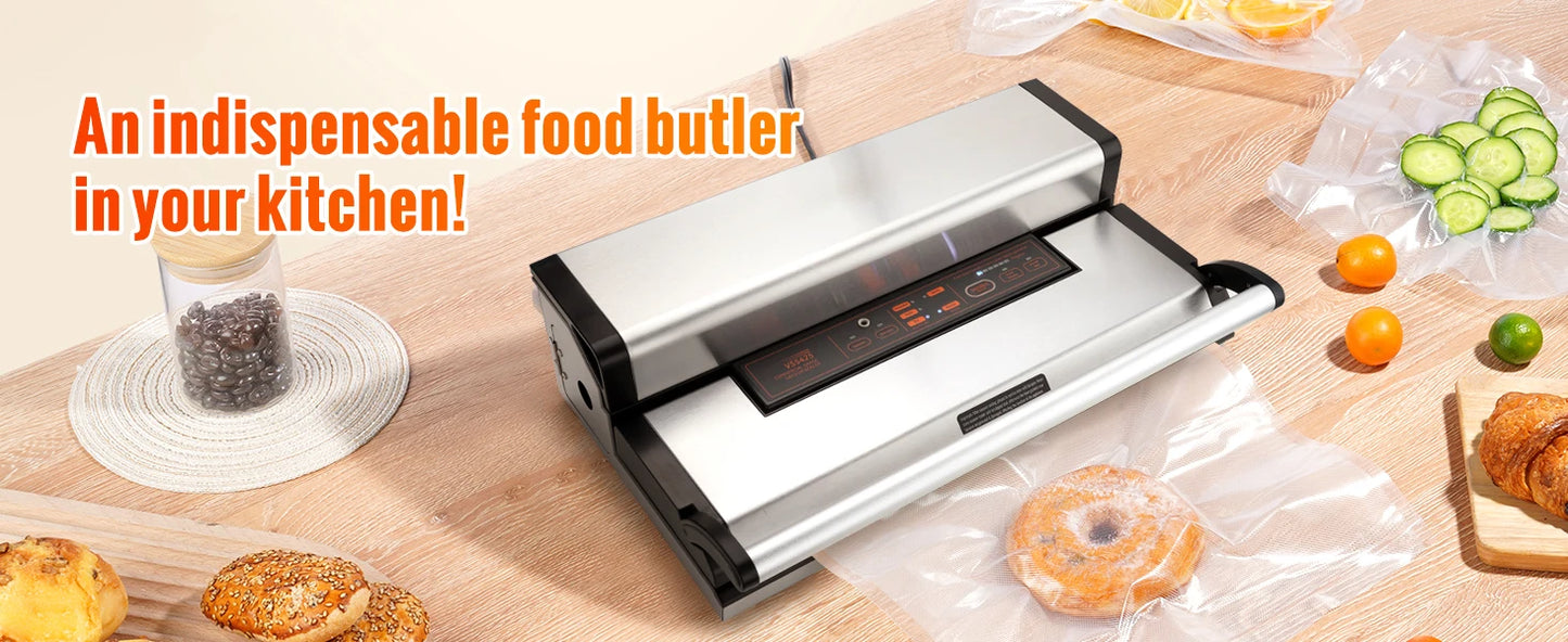 SucceBuy Automatic Vacuum Sealer Machine With Bag Roll Storage