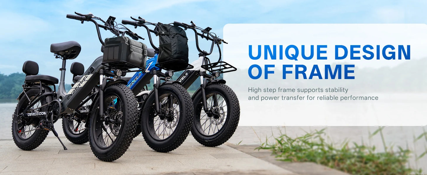 CYBERVELO EK12 Step Through Electric Bike With Removable 48V Battery