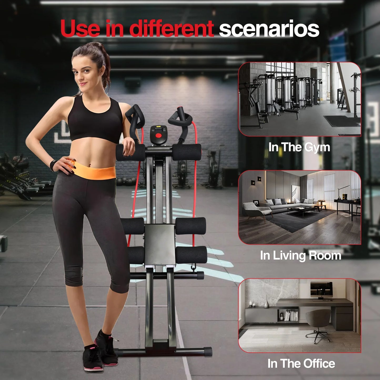 Abdominal Trainer Ab Machine Core Workout Equipment Foldable Home Gym
