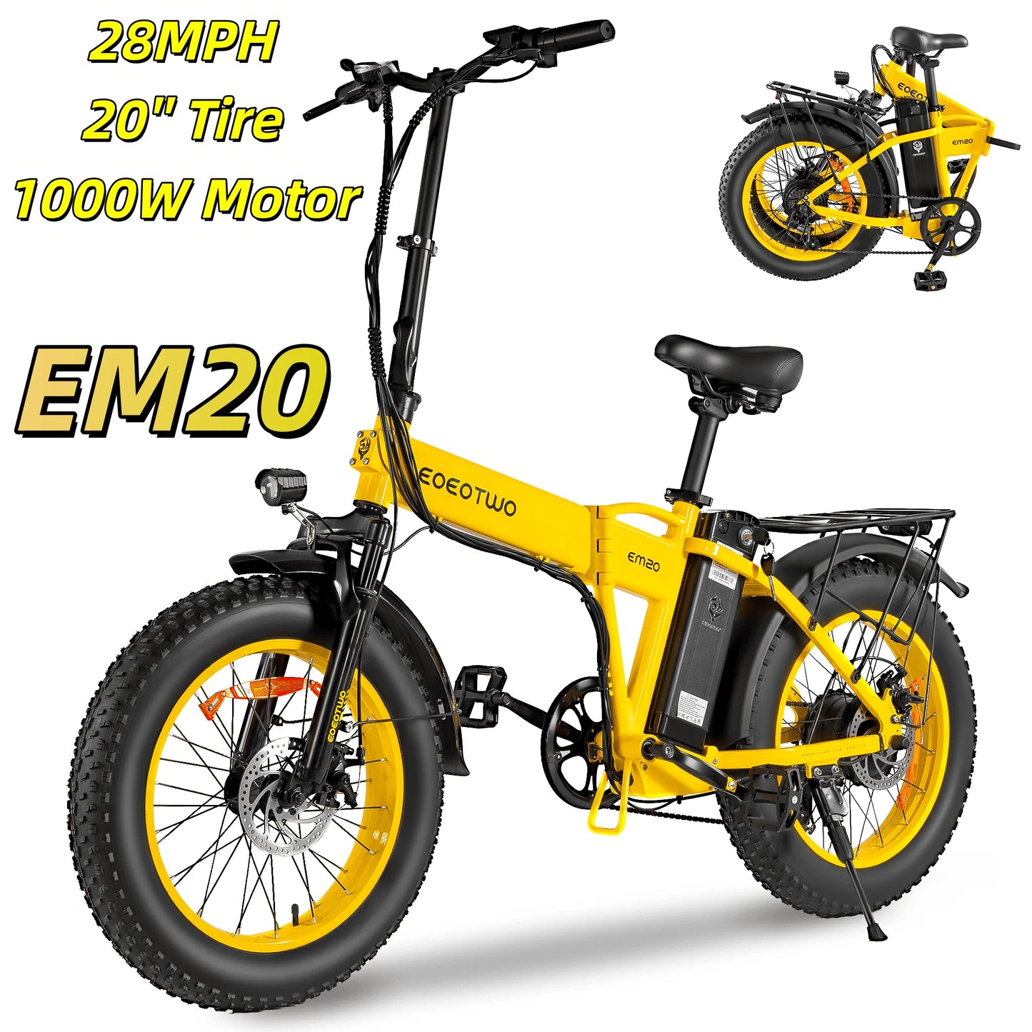 EOEOTWOC 1500W Fat Tire Electric Mountain Ebike 34MPH