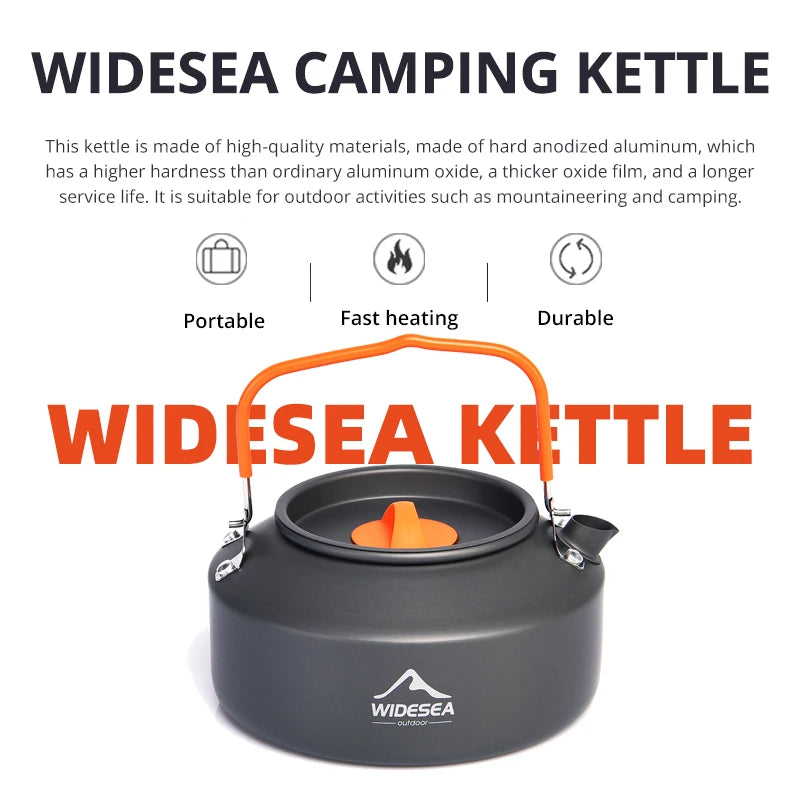 Widesea Outdoor Camping Cookware Set Pots Kettle Cups Utensils