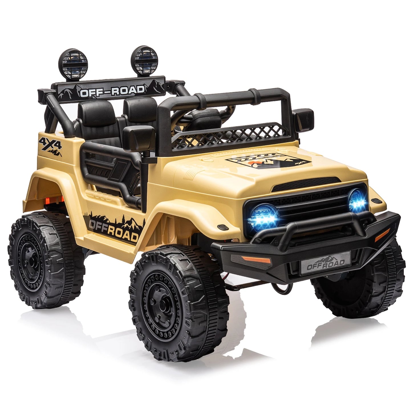 HiMISS 12V Kids Ride On Truck With Remote Control Bluetooth Lights