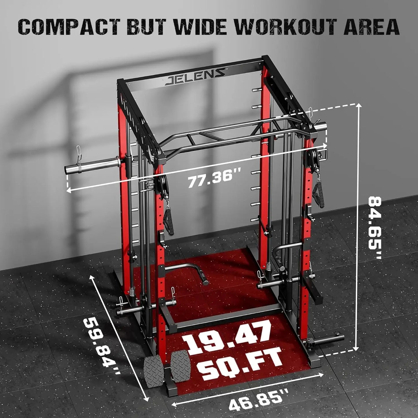 XIAOLANG M21 Smith Machine Dual Pulley Cable Cage 2000LBS