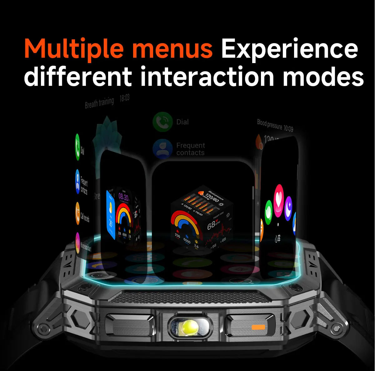 GPS Smart Watch AMOLED 1400mAh Waterproof Fitness Tracker Bluetooth Call