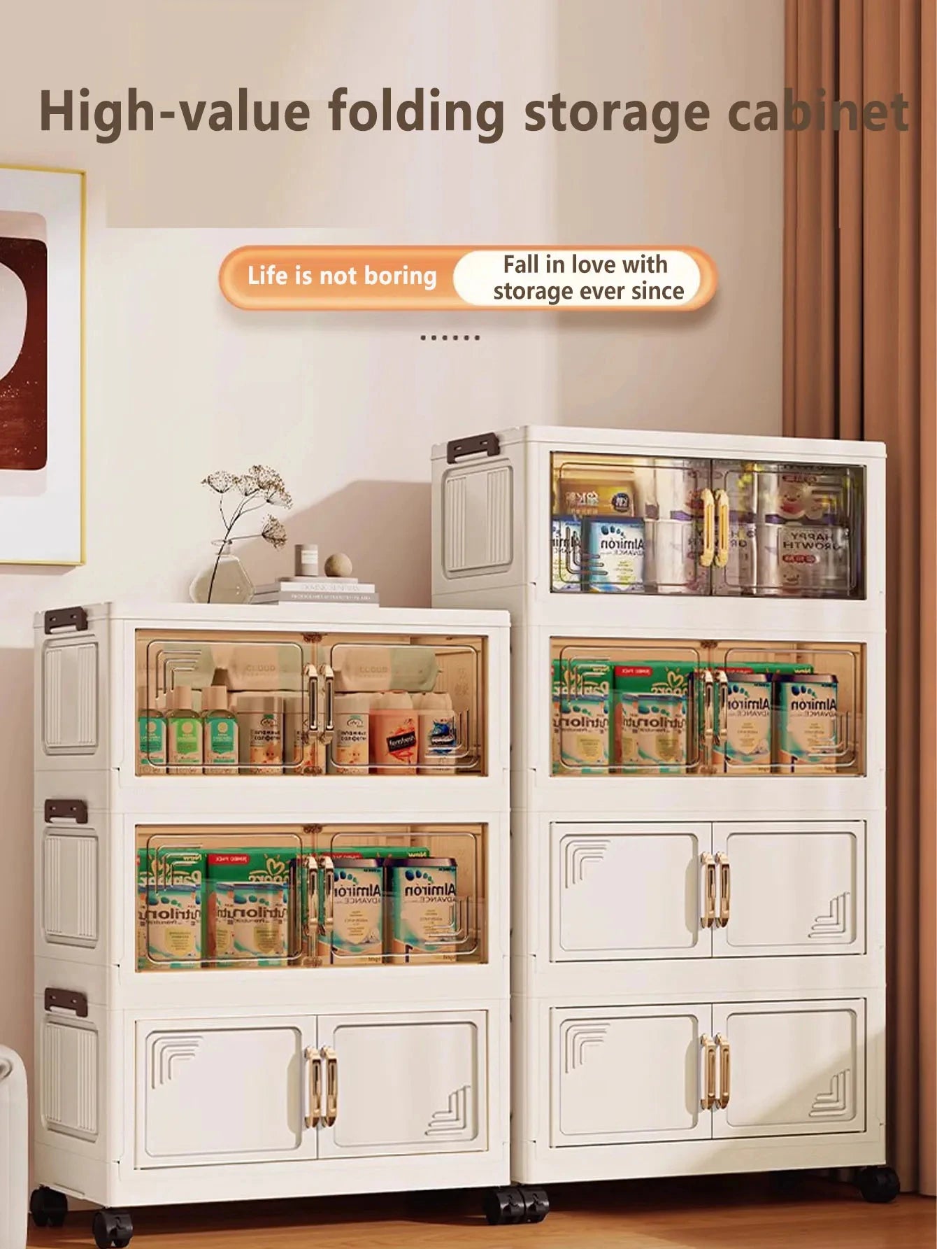Multifunctional Folding Storage Cabinet Wardrobe Organizer For Home