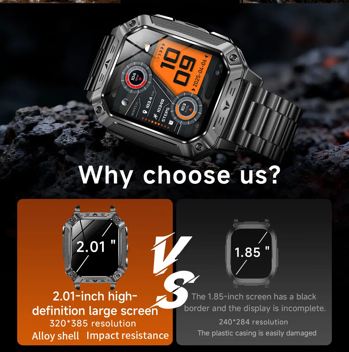 GPS Smart Watch AMOLED 1400mAh Waterproof Fitness Tracker Bluetooth Call