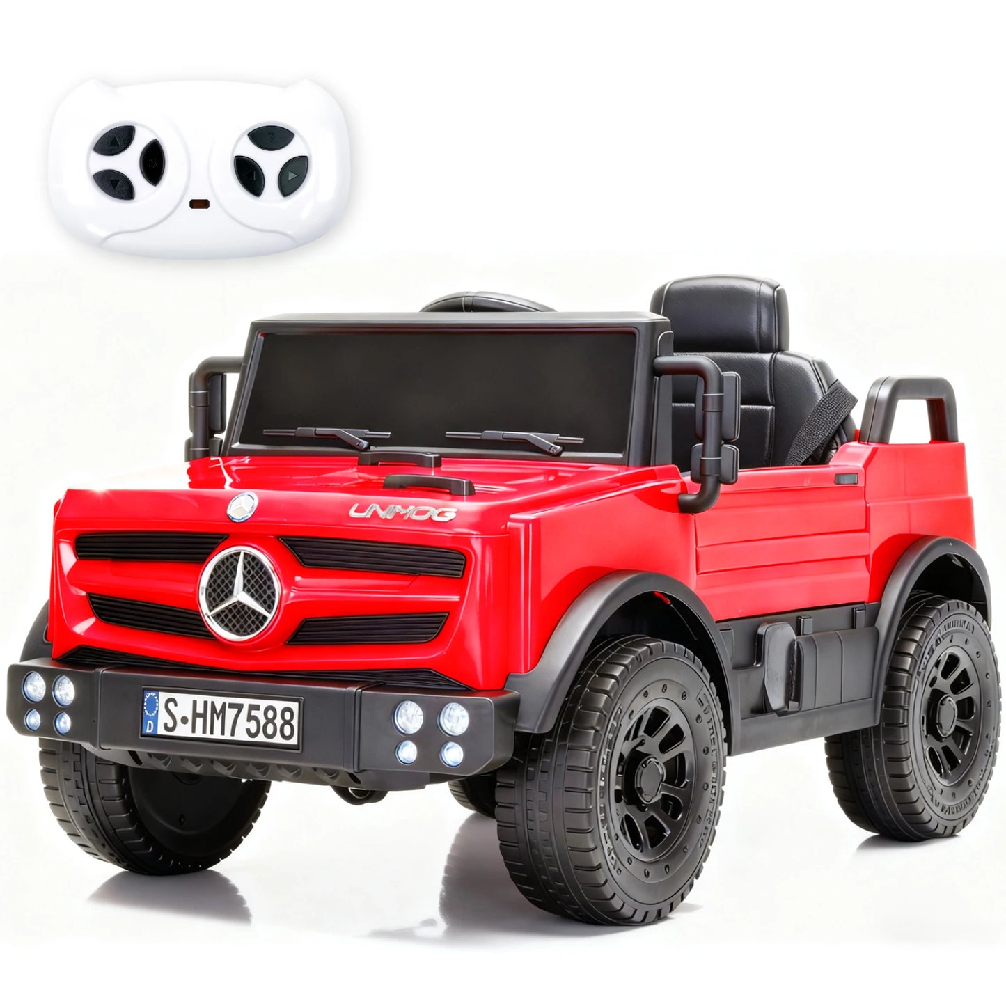 HIMEILI 12V Mercedes Benz Unimog Ride On Car For Kids Remote Control
