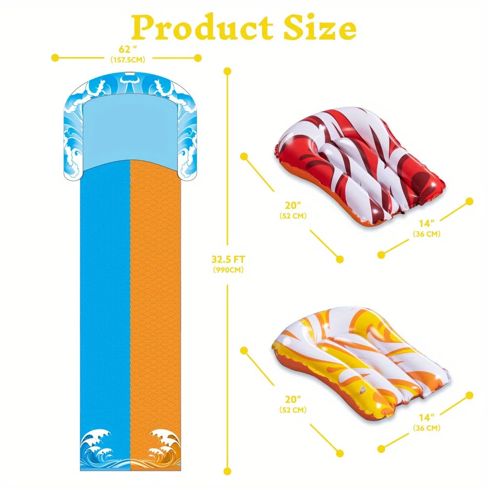 Joyfy Mega Inflatable Water Slide With Dual Racing Lanes
