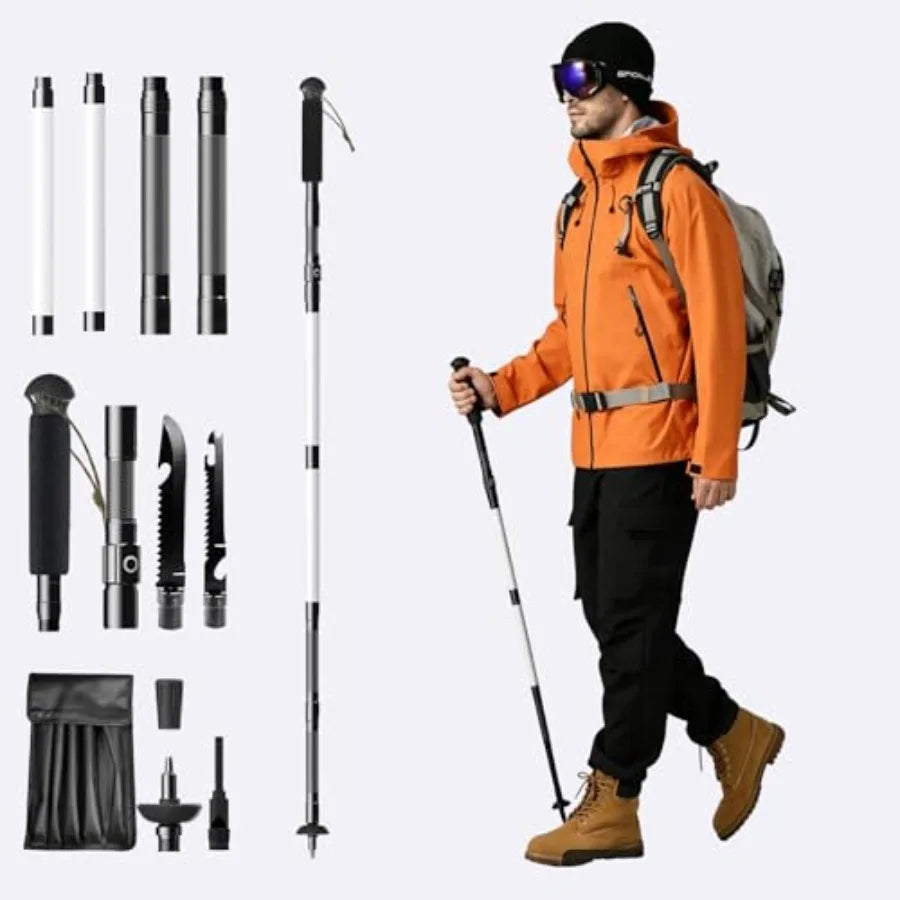 LED Walking Stick With Light 12 In 1 Adjustable Pole