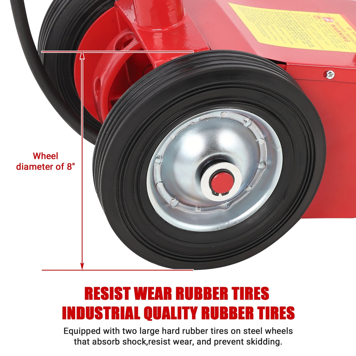 HiMISS 30 Ton Air Hydraulic Floor Jack With Dual Power Adapters
