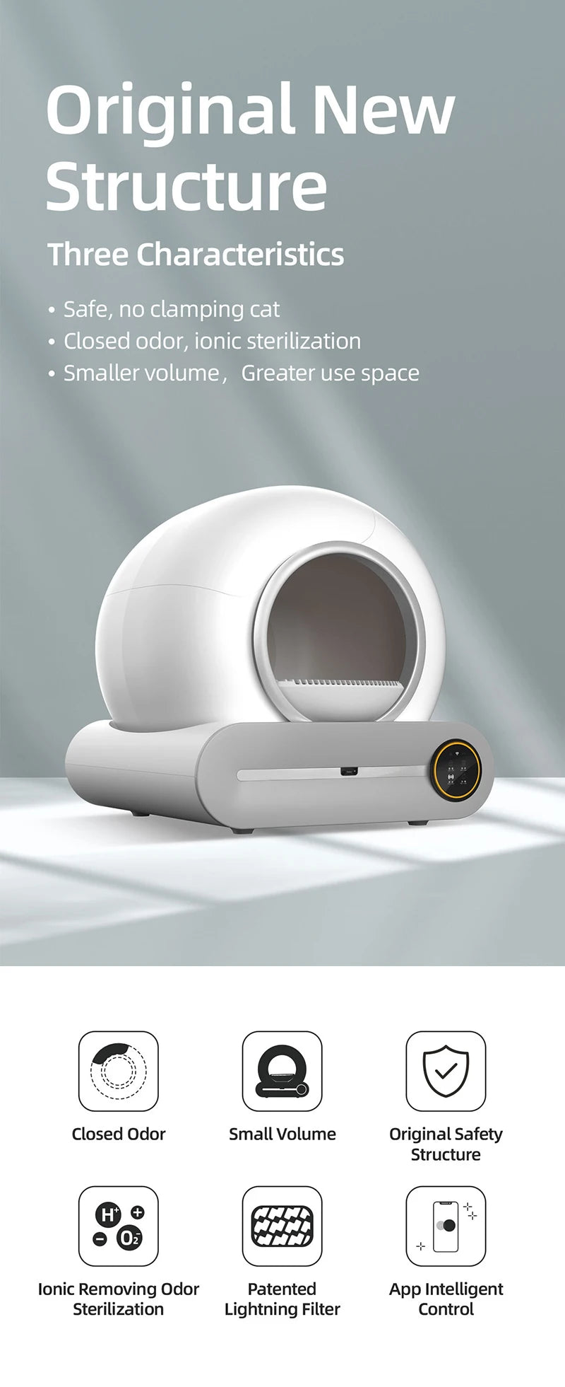 Booteely Automatic Smart Self Cleaning Cat Litter Box