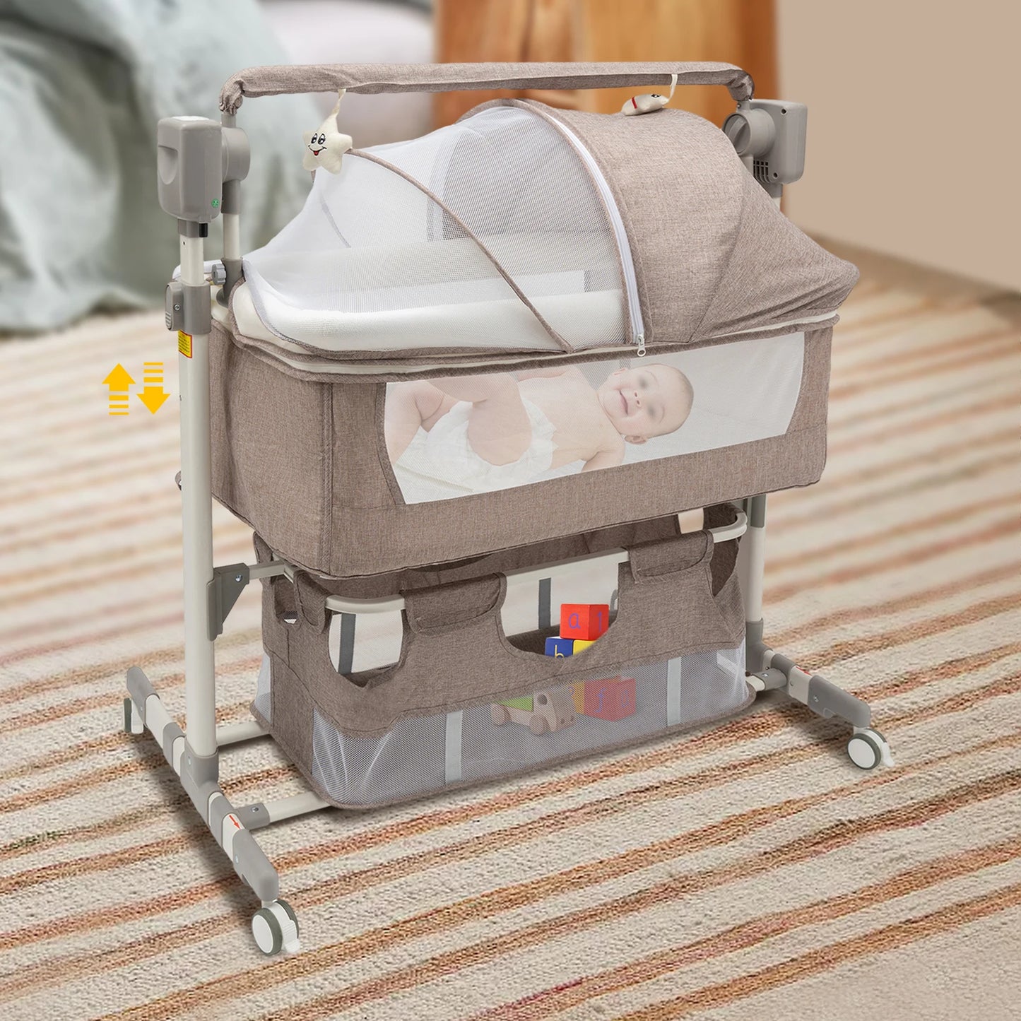 Smart Electric Baby Bassinet Bedside Sleeper With Music Automatic Cradle
