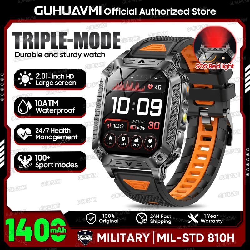 GPS Smart Watch AMOLED 1400mAh Waterproof Fitness Tracker Bluetooth Call