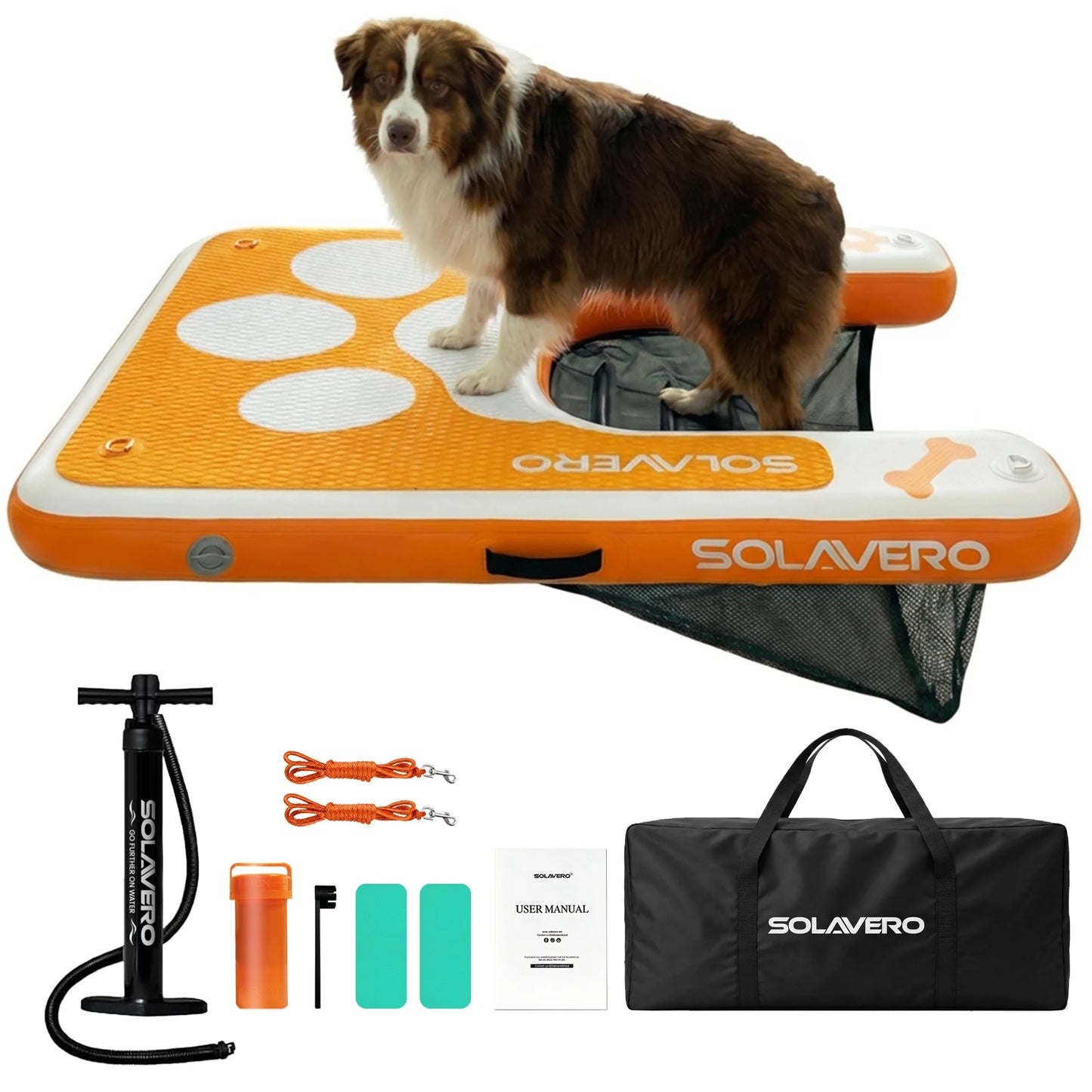 Inflatable Dog Water Ramp With Pump And Carry Bag Set