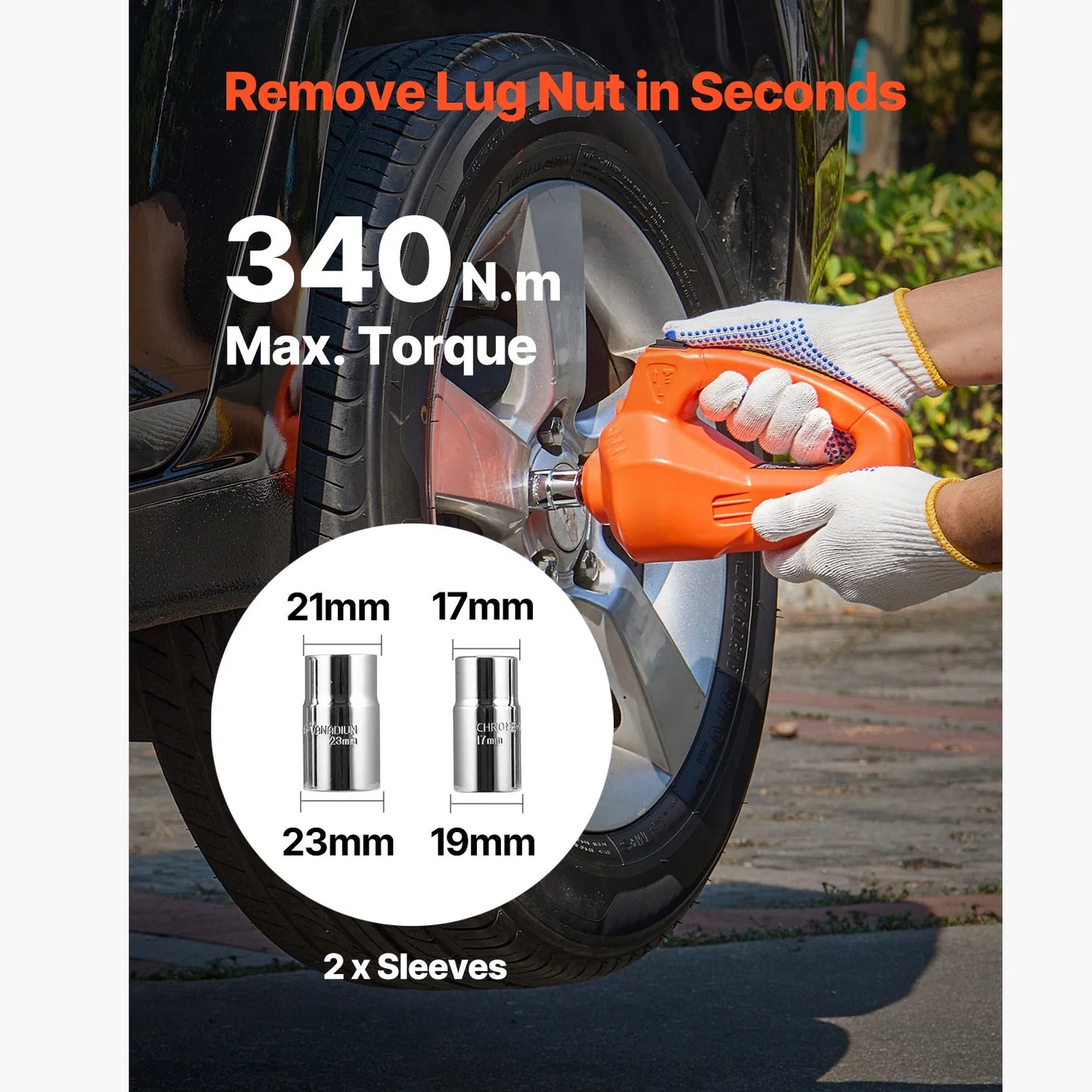 Succebuy 5T Electric Car Jack With Built In Inflator LED