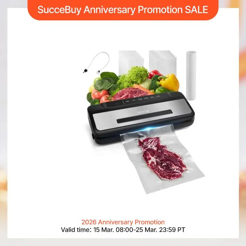 VEVOR 7-In-1 Electric Vacuum Sealer For Kitchen Food Storage