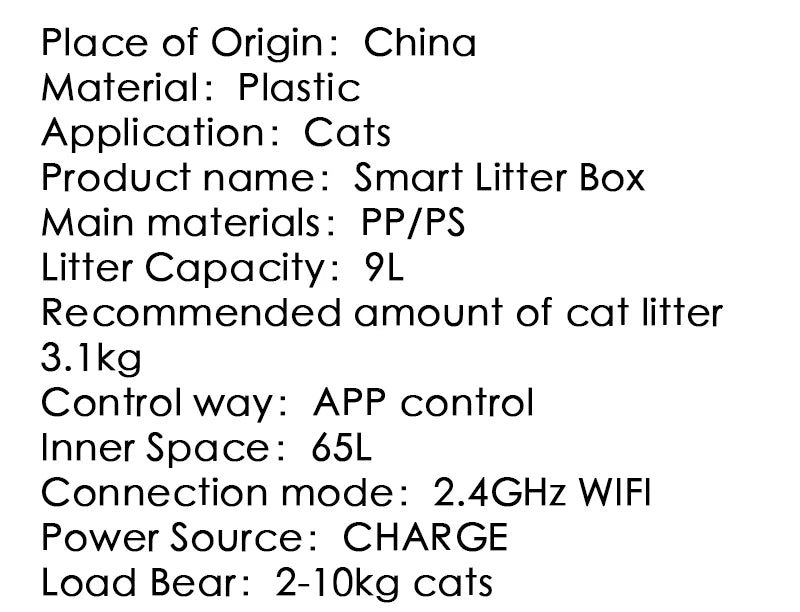 Booteely Automatic Smart Self Cleaning Cat Litter Box