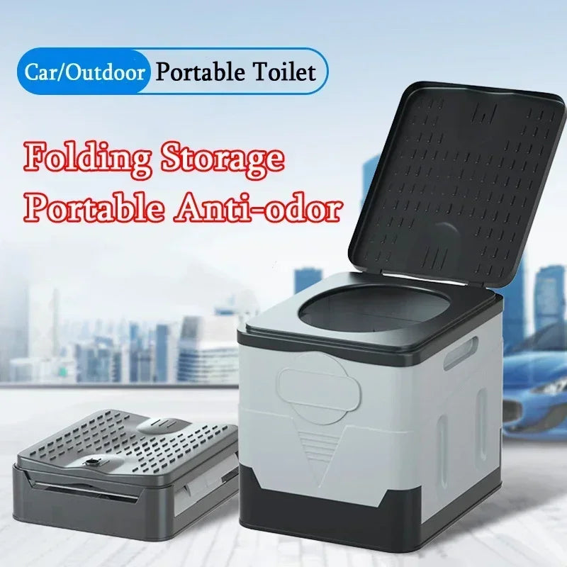 Outdoor Folding Portable Toilet For Camping And Travel Reusable