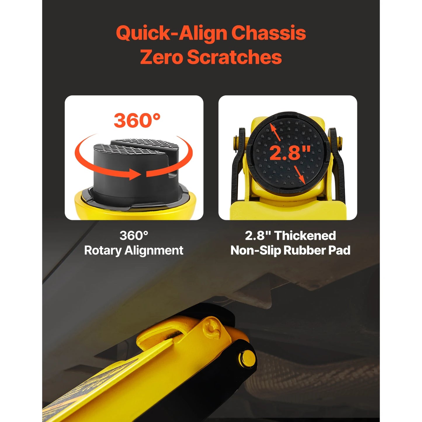 SucceBuy Steel Hydraulic Floor Jack With Low Profile Design
