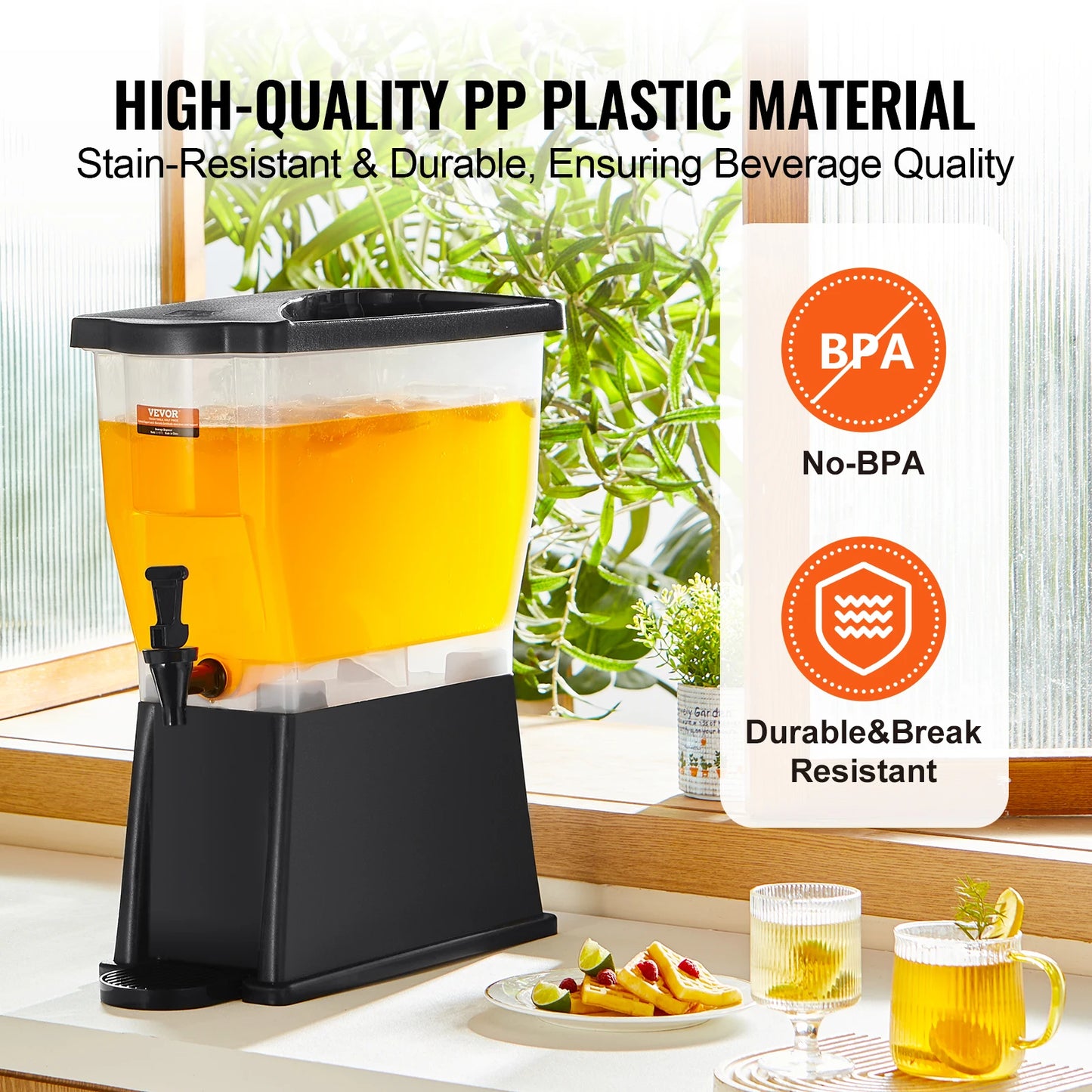 SucceBuy Beverage Dispenser 3 Gallon With Stand And Spigot