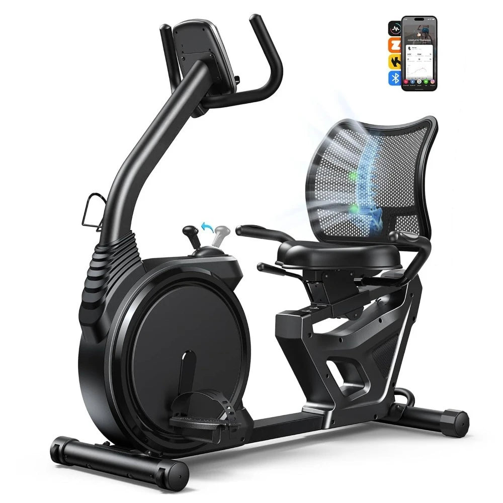Recumbent Magnetic Exercise Bike For Adults And Seniors Home Use