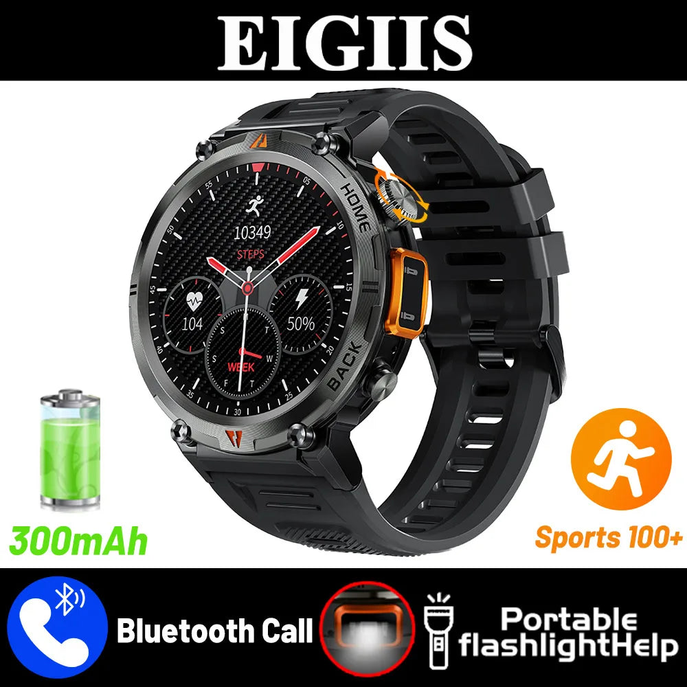EIGIIS KE3 Bluetooth Smartwatch For Men Health Monitor