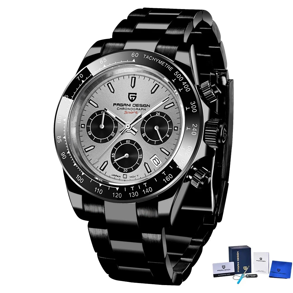 PAGANI DESIGN Men's Sports Quartz Watch With Sapphire Crystal