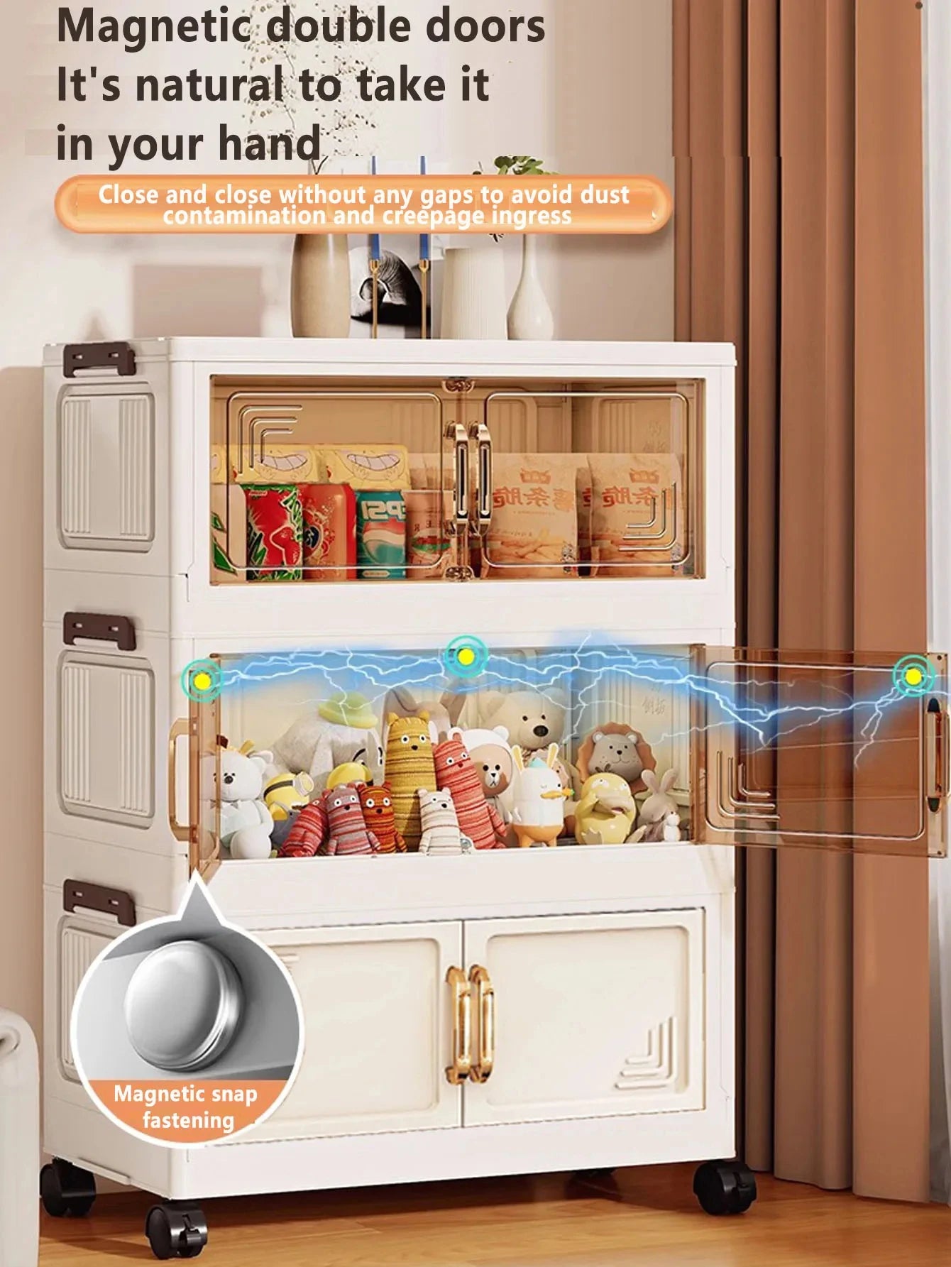 Multifunctional Folding Storage Cabinet Wardrobe Organizer For Home