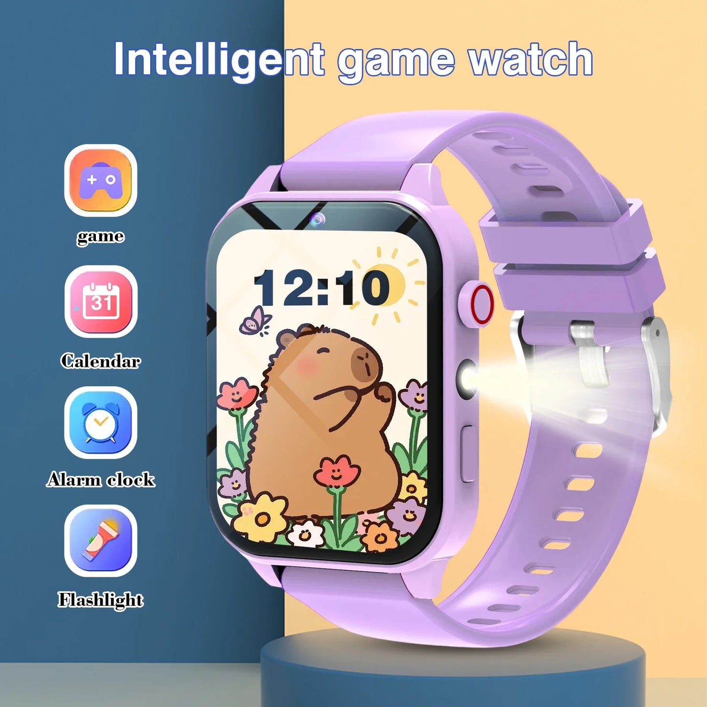 Odelettevcy Kids Smart Watch With 18 Games Camera Waterproof