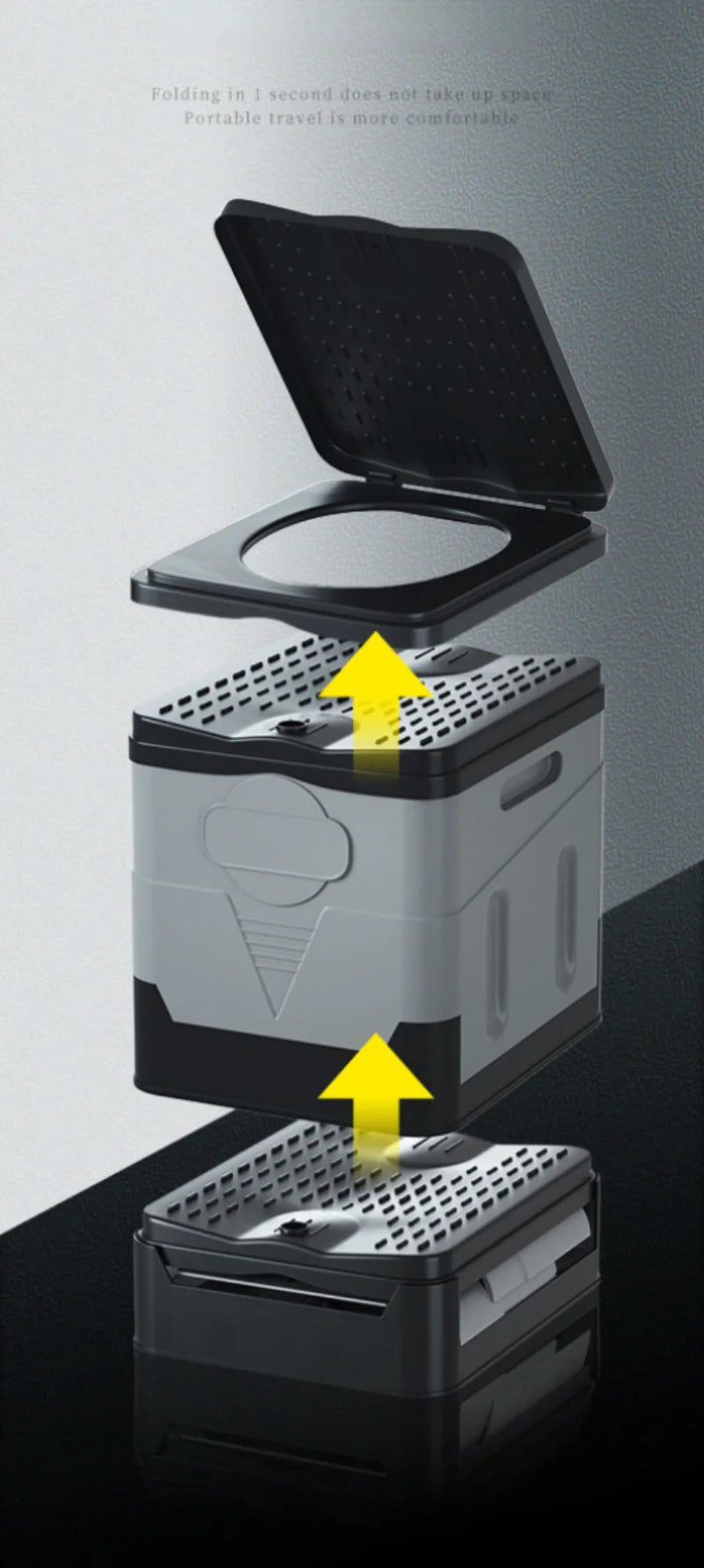 Outdoor Folding Portable Toilet For Camping And Travel Reusable