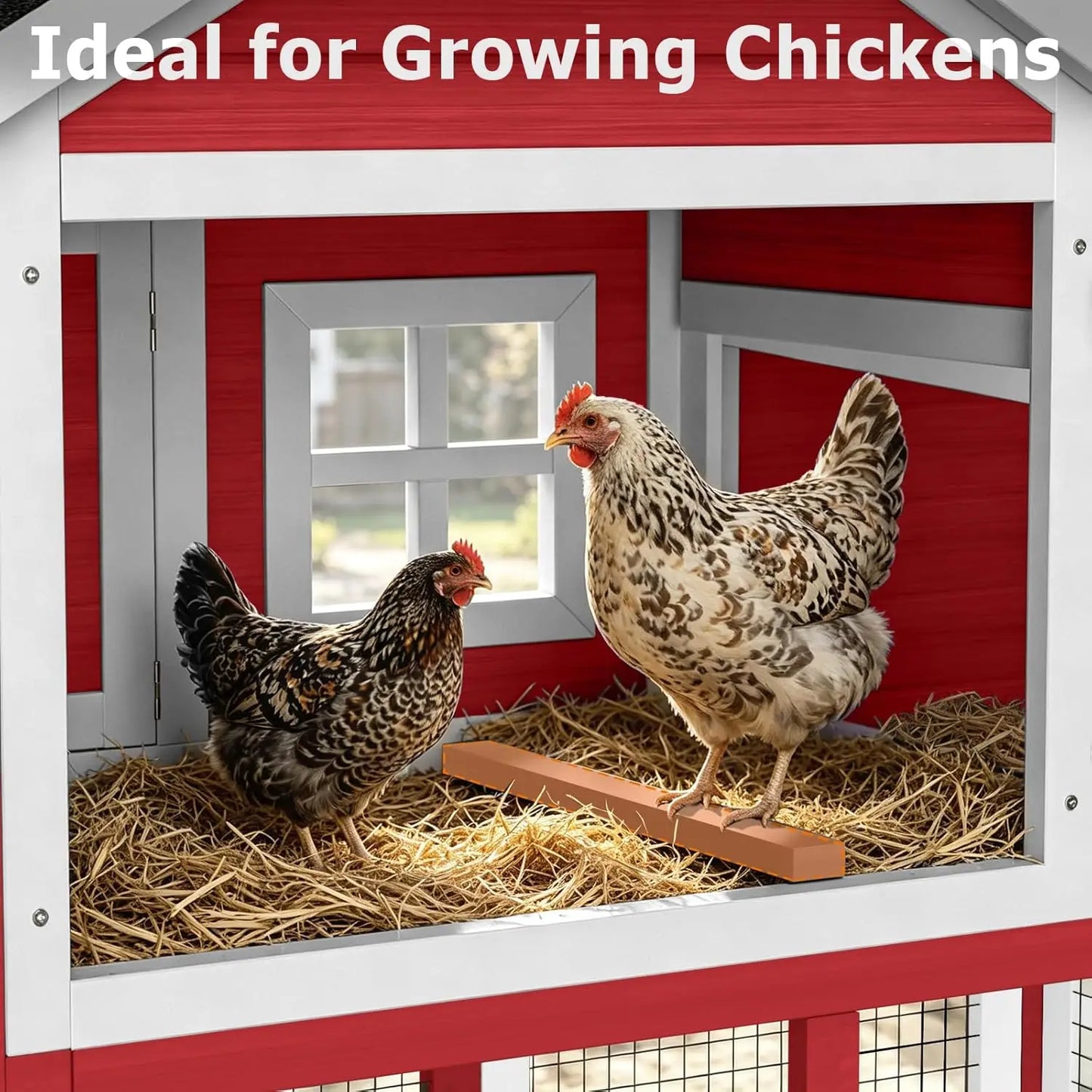 Mobile Chicken Coop With Run And Wheels Weatherproof Roof