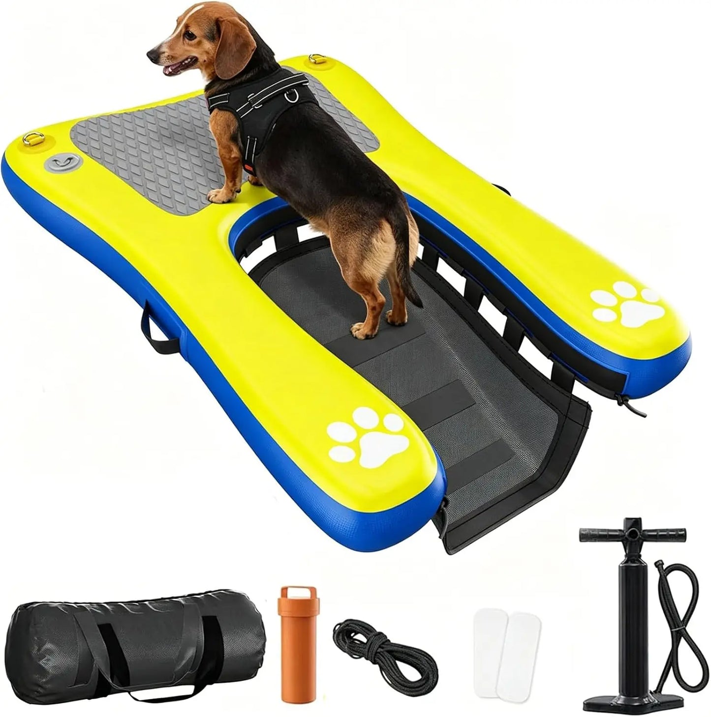 Inflatable Dog Boat Ramp With Anti Slip EVA Foam Dock Platform