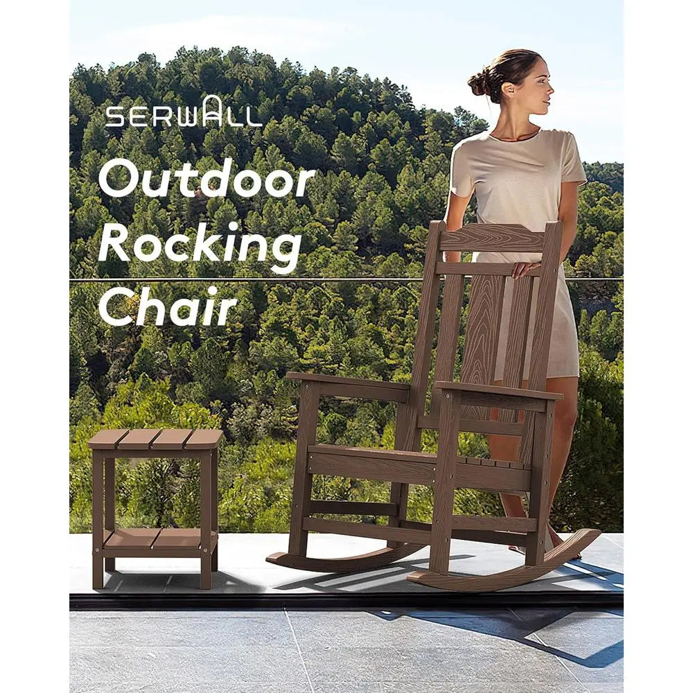 HDPE Oversized Outdoor Rocking Chair For Patio And All Weather