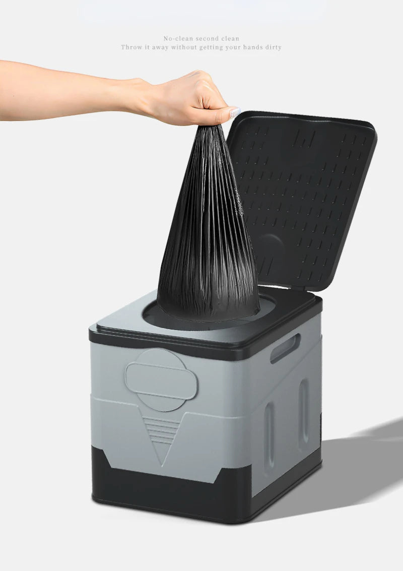 Outdoor Folding Portable Toilet For Camping And Travel Reusable