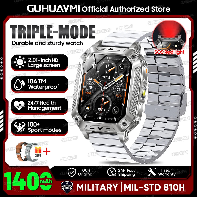 GPS Smart Watch AMOLED 1400mAh Waterproof Fitness Tracker Bluetooth Call