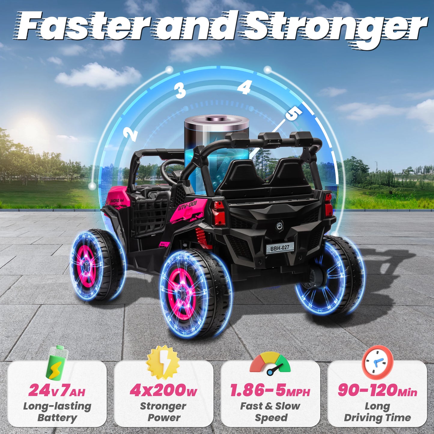 JOYRACER 24V Ride On Off-Road UTV With Remote Control