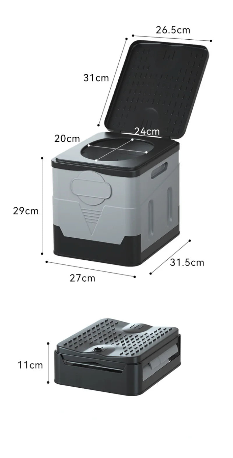 Outdoor Folding Portable Toilet For Camping And Travel Reusable
