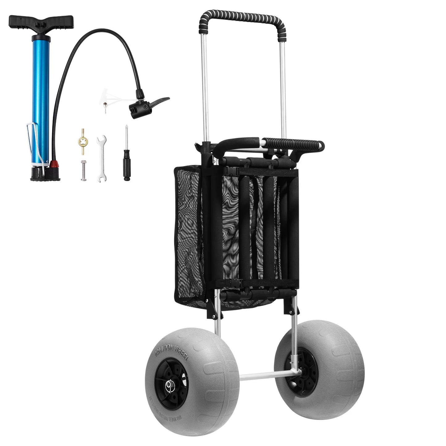 Beach Dolly With Big Wheels For Sand Folding Cart