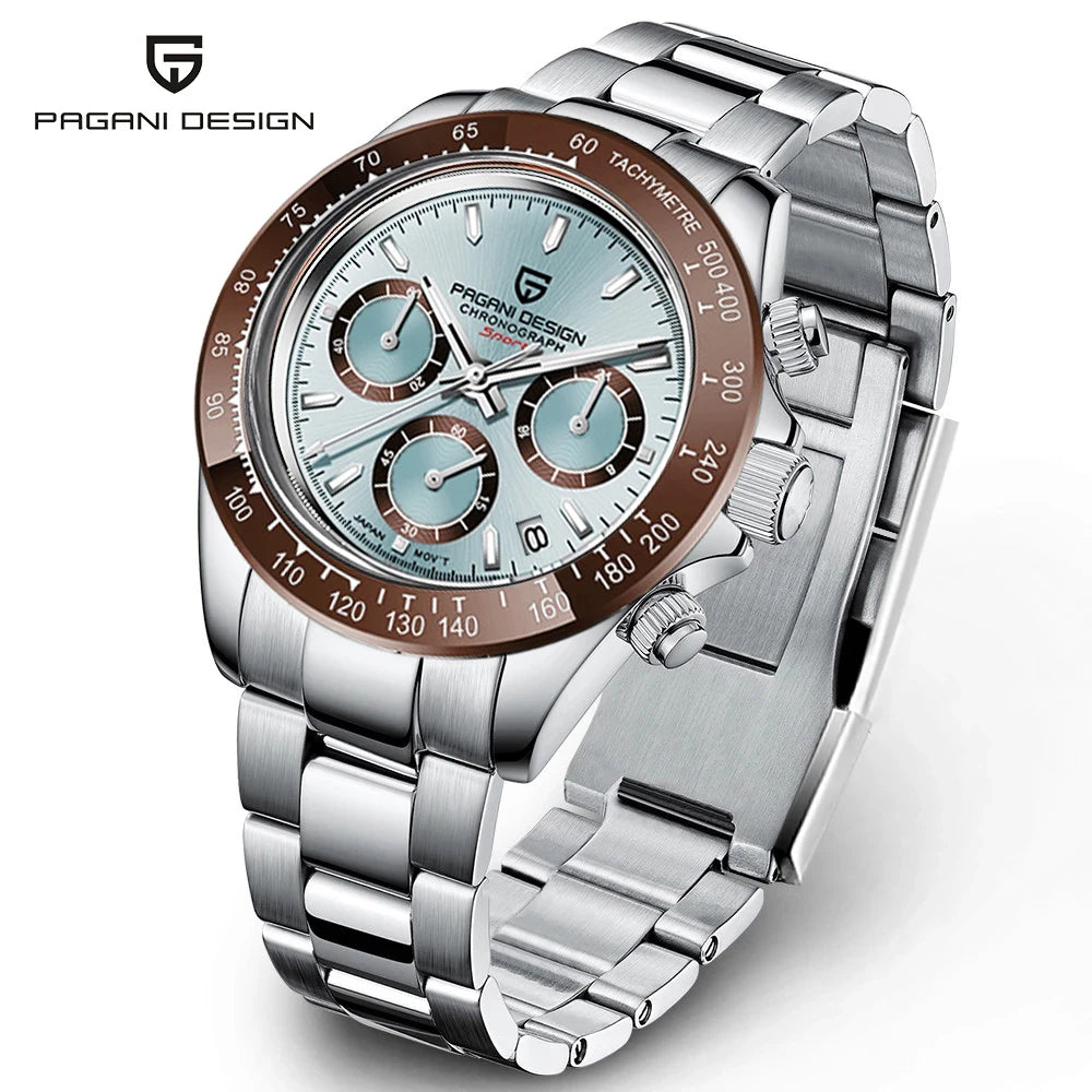 PAGANI DESIGN Men's Sports Quartz Watch With Sapphire Crystal