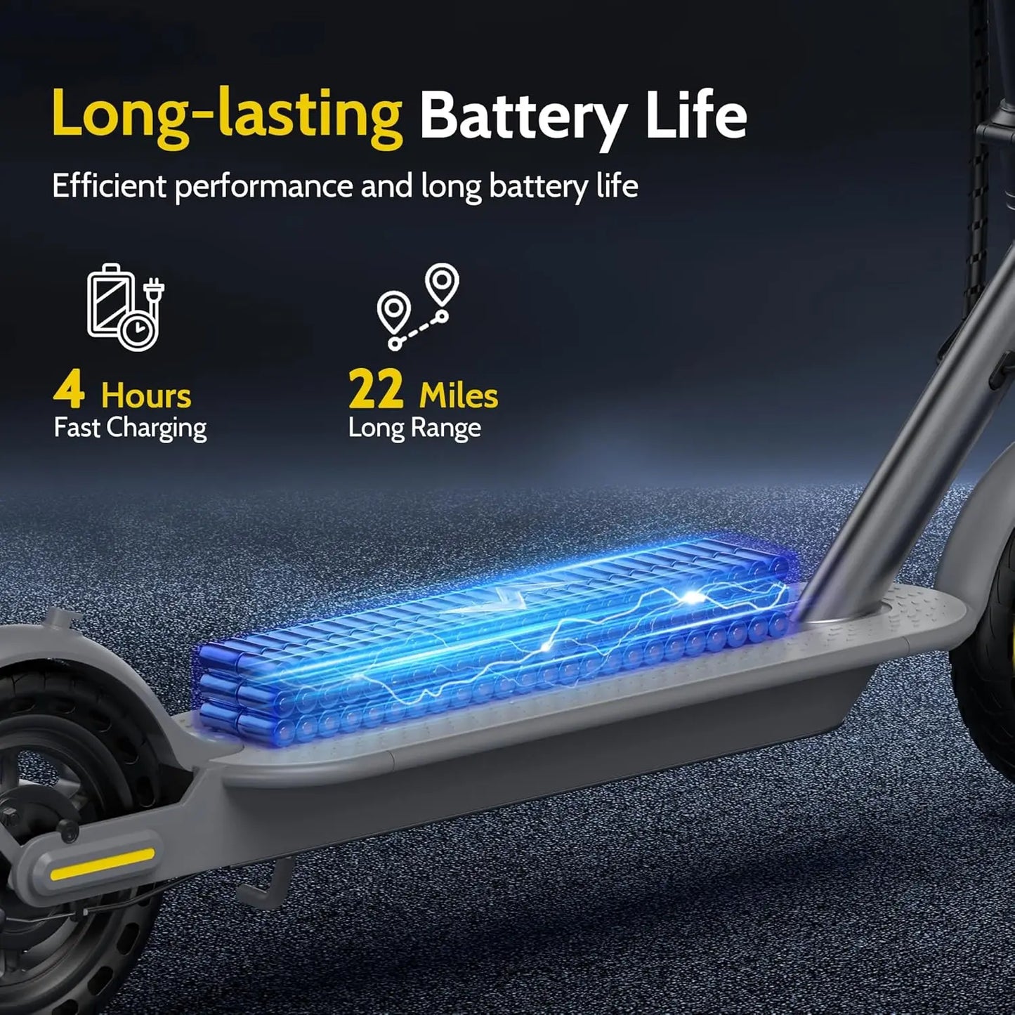 Navic T5 Electric Scooter 350W 19MPH App Control Folding 22 Miles Range