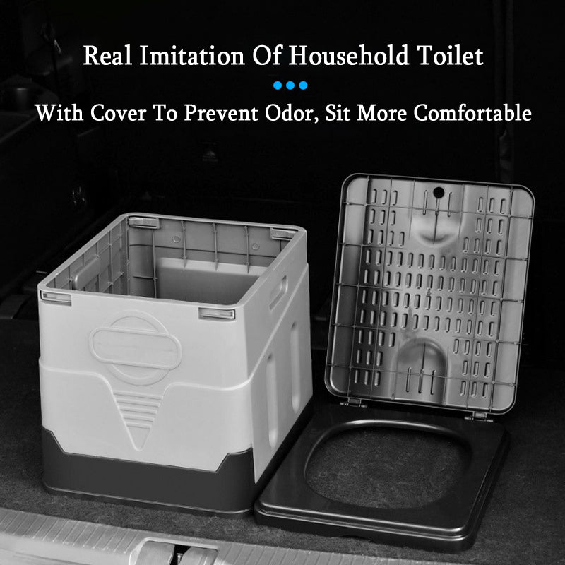 Outdoor Folding Portable Toilet For Camping And Travel Reusable