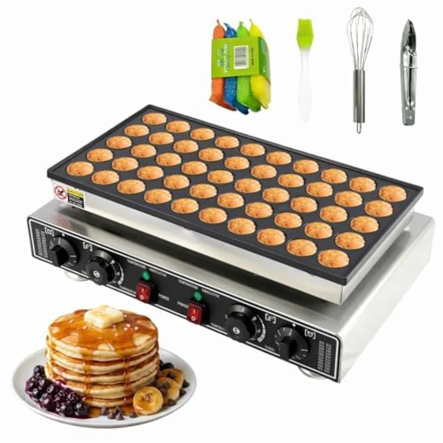 Mini Pancake Maker Machine Stainless Steel Nonstick Surface