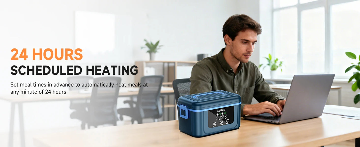 Cordless Electric Heated Lunch Box For On The Go Meals