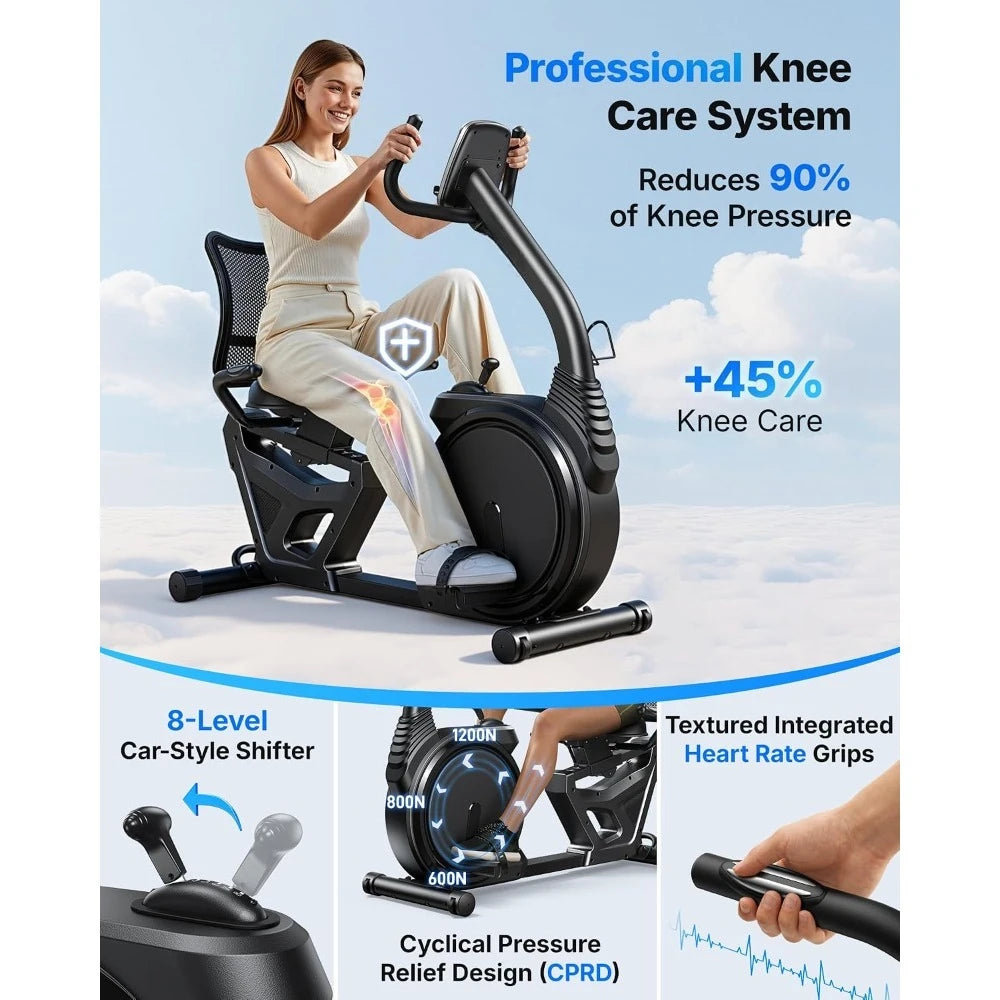 Recumbent Magnetic Exercise Bike For Adults And Seniors Home Use