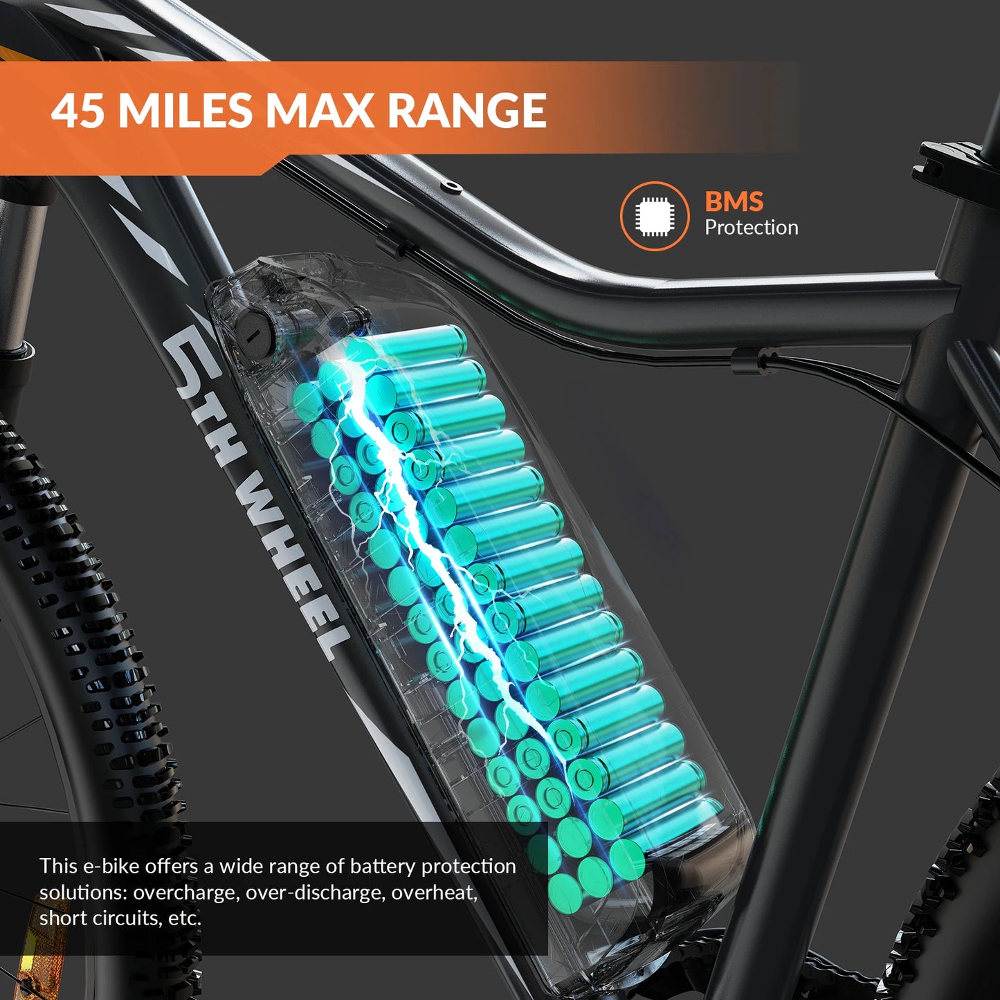 5TH WHEEL AB17 Bike With 700W Peak Motor And Suspension