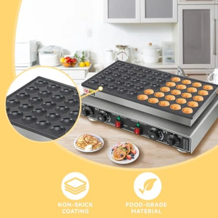 Mini Pancake Maker Machine Stainless Steel Nonstick Surface