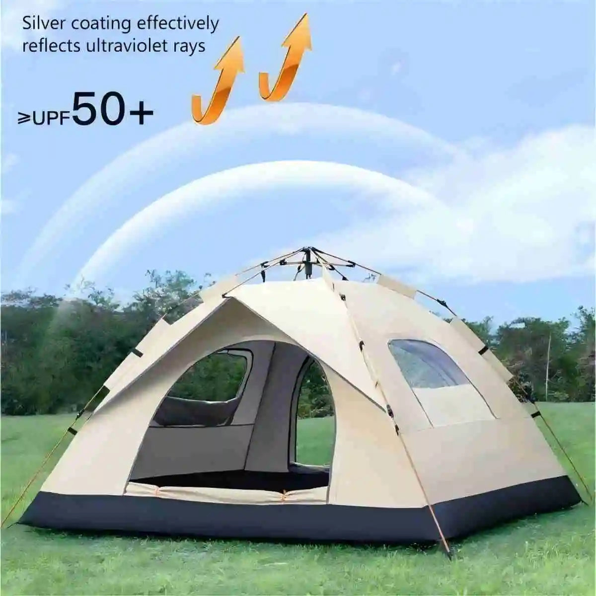 Pakicetus Outdoor Shelter Sunshade Automatic Opening Tent For Camping