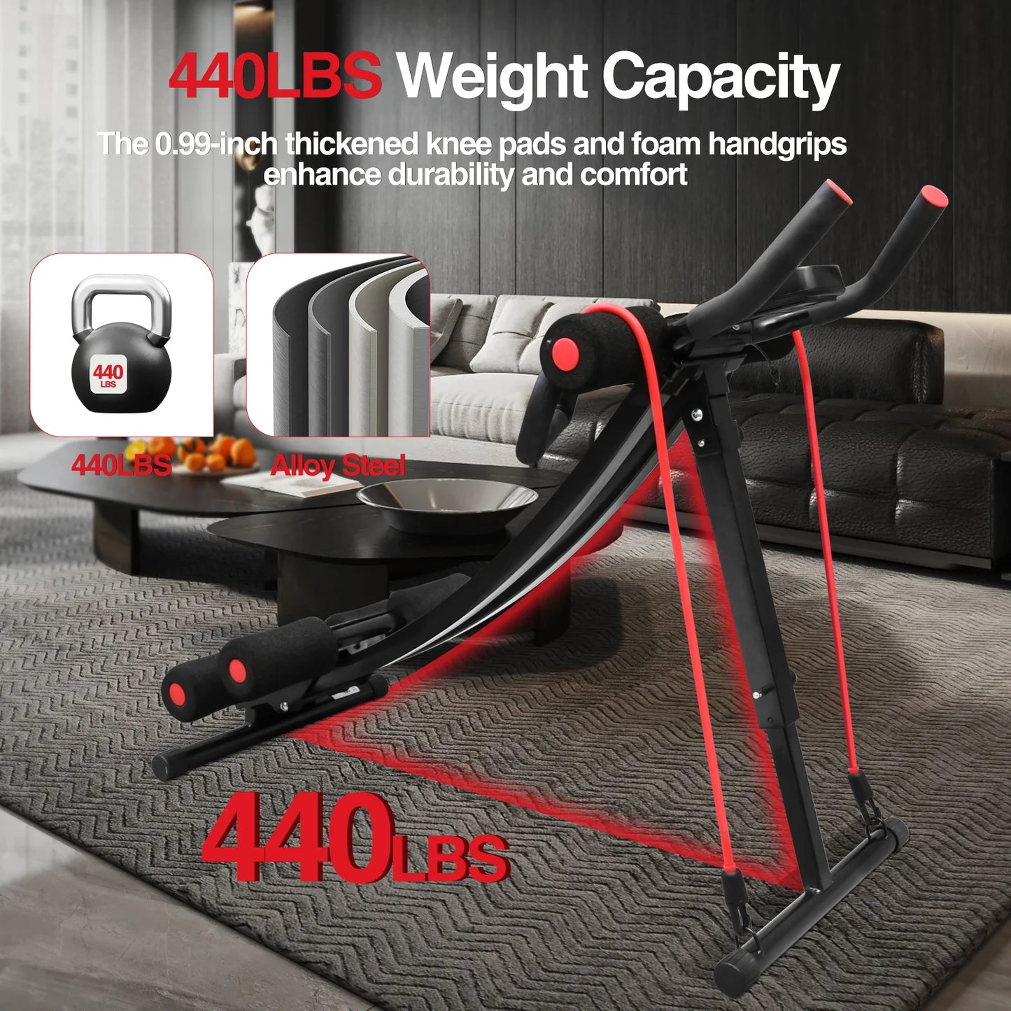 Abdominal Trainer Ab Machine Core Workout Equipment Foldable Home Gym